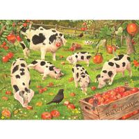 Holdson - Kith & Kin, Apple Orchard Pigs Puzzle 1000pc